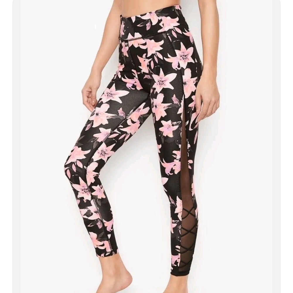 Vs incredible essential lace up mesh lily leggings 16 high waisted 7/8
